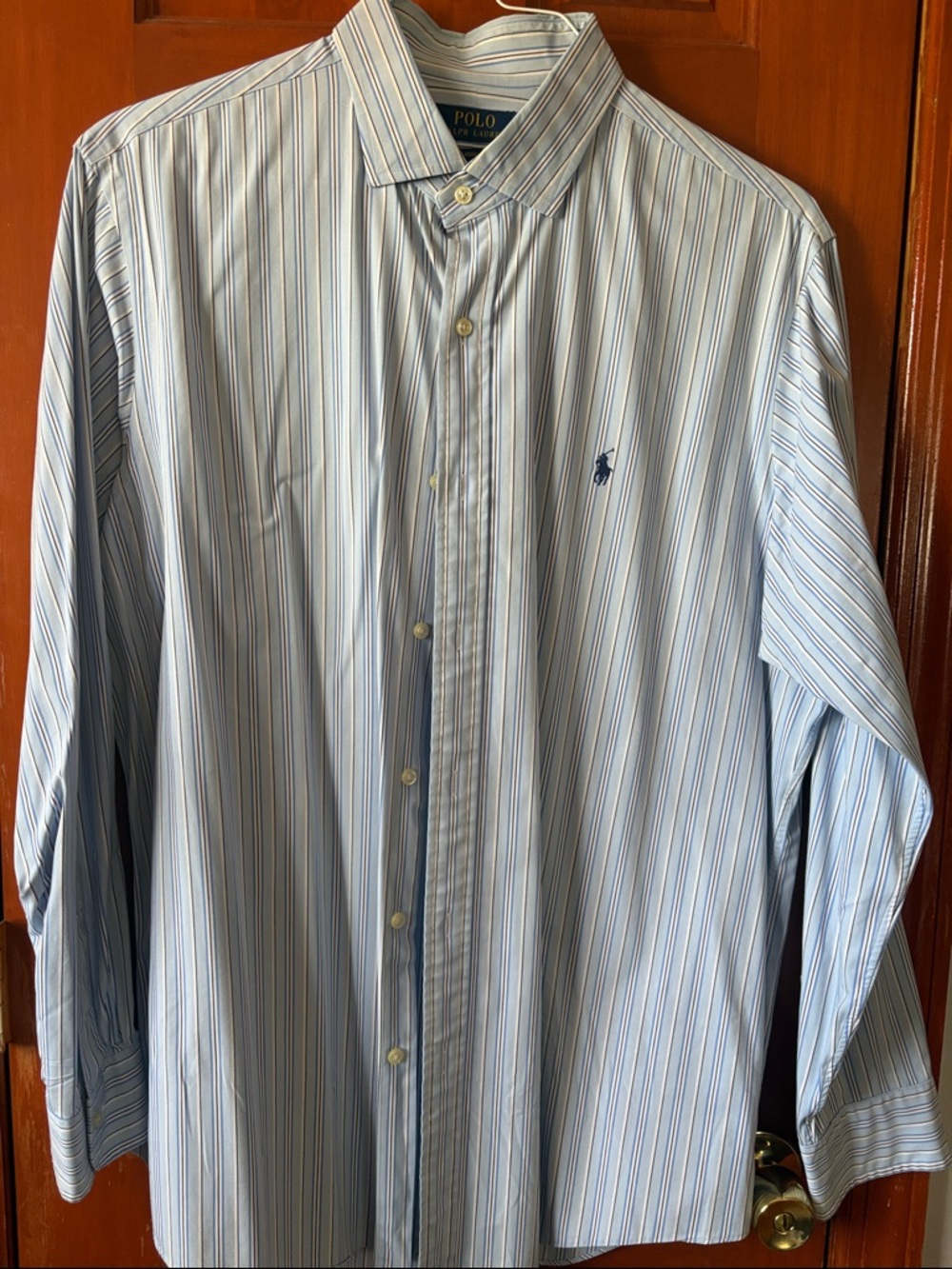 Polo by Ralph Lauren Light Blue Multi-Stripe Dress Shirt
